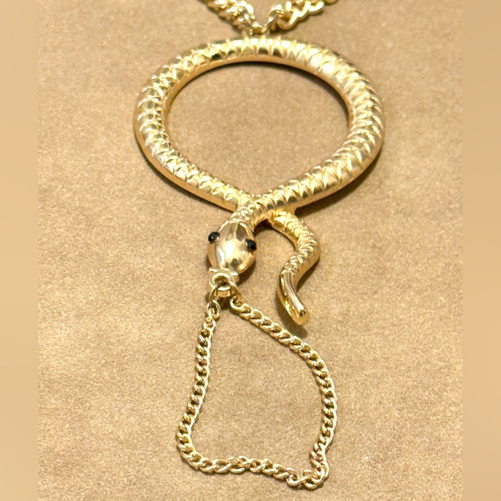 Golden Snake Chain Ring Bracelet